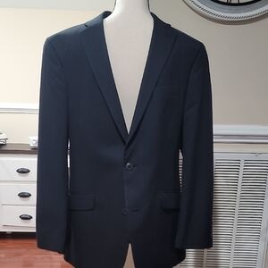 Madison Men's Elegant Black and Blue Suit